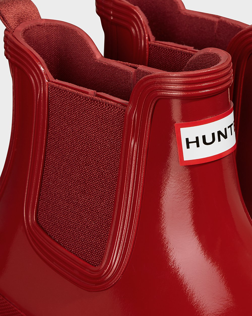 Hunter Original Gloss Chelsea Boots - Online Womens Red - BQSNIO098